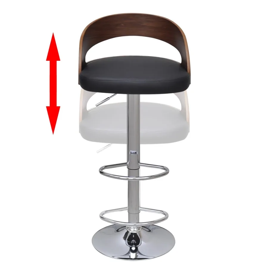 Tabourets de bar lot de 2 bois courbé - 5