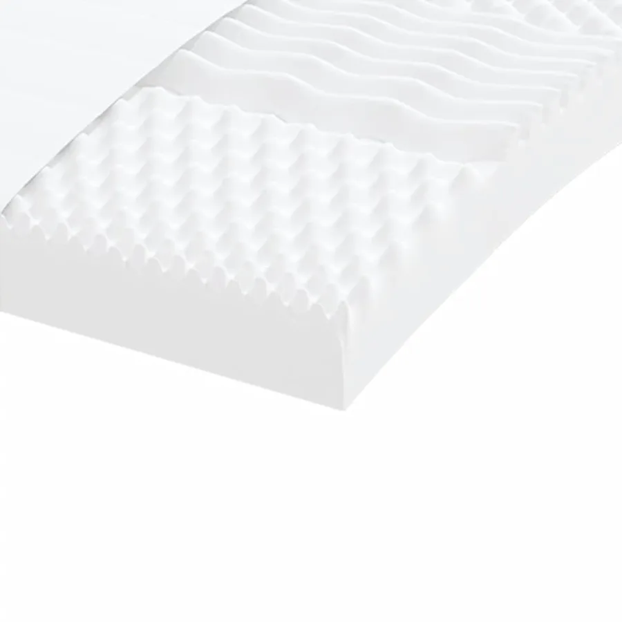 Matelas en mousse 2 pcs blanc 100x200 cm 7 zones dureté 20 ILD - 7