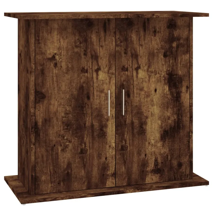 Support pour aquarium chêne fumé 81x36x73 cm bois d'ingénierie - 2