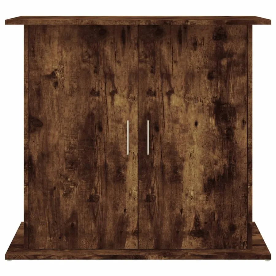 Support pour aquarium chêne fumé 81x36x73 cm bois d'ingénierie - 5