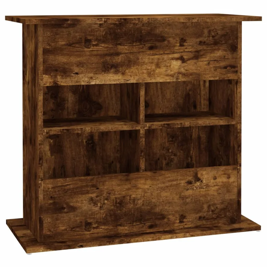 Support pour aquarium chêne fumé 81x36x73 cm bois d'ingénierie - 8
