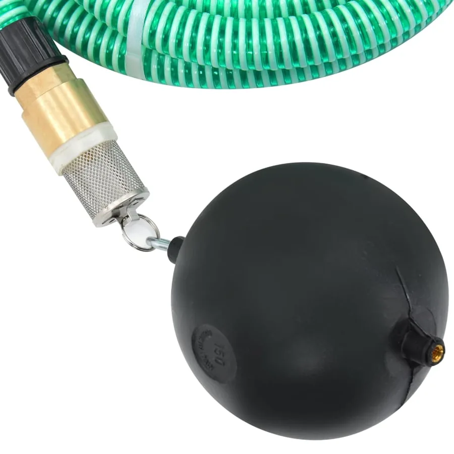 Tuyau d'aspiration avec raccords en laiton vert 1,1" 7 m PVC - 6