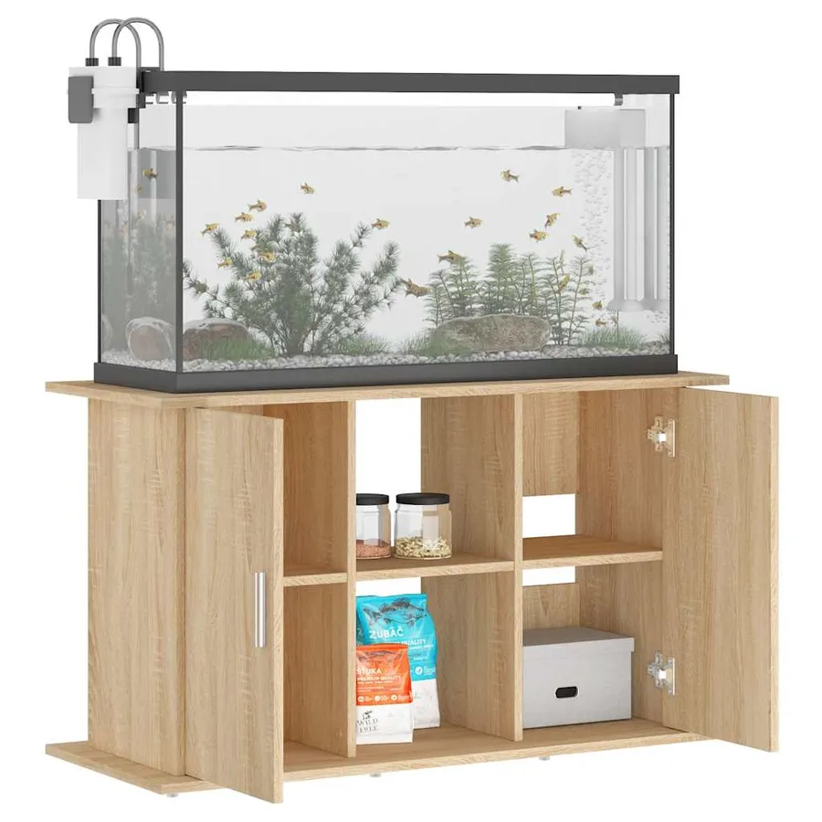 Support d'aquarium Chêne Sonoma 101x41x58 cm Bois d'ingénierie - 4
