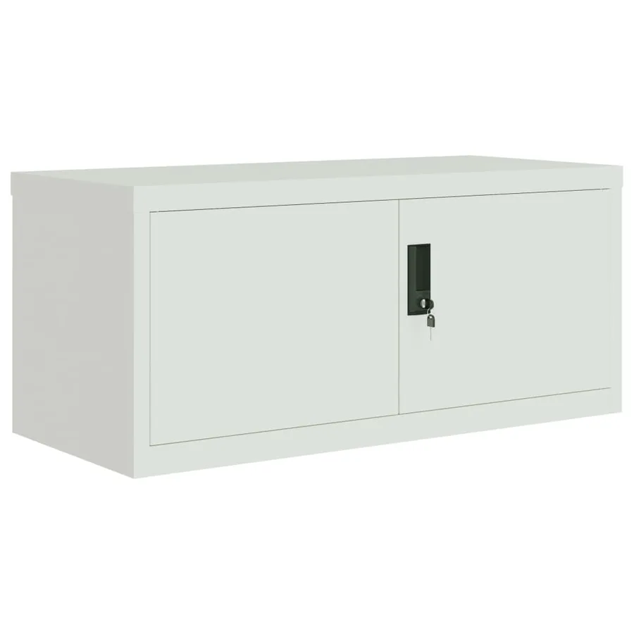 Classeur gris clair 90x40x110 cm acier - 3