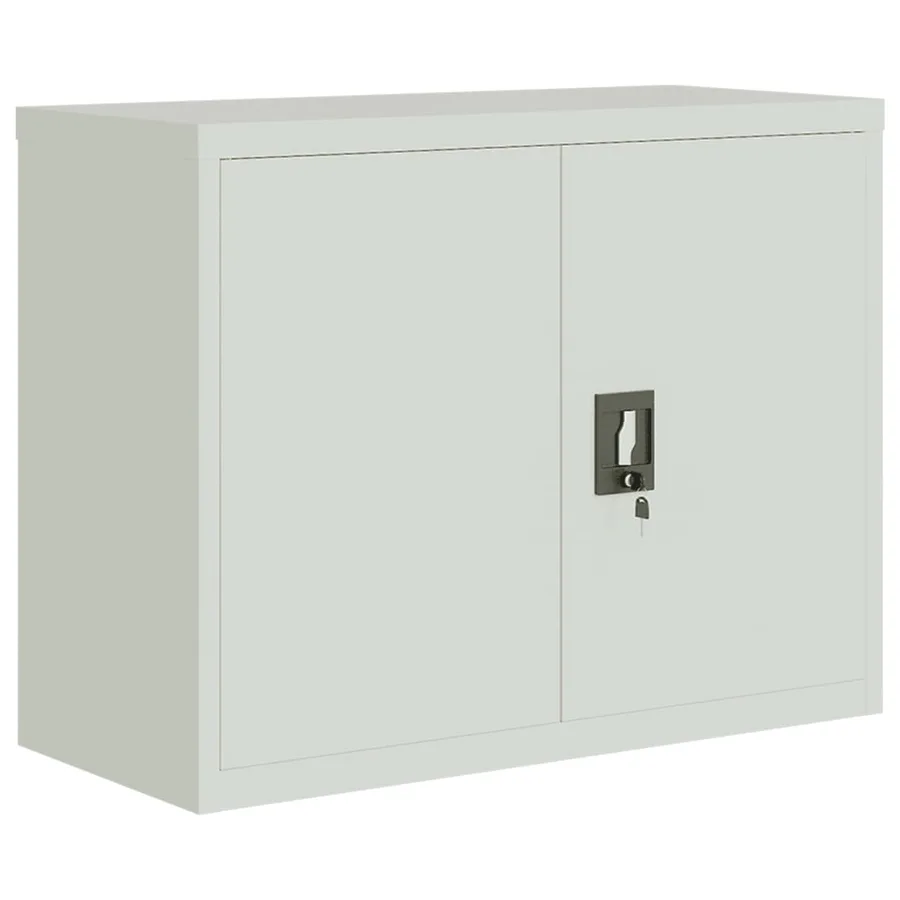 Classeur gris clair 90x40x110 cm acier - 7