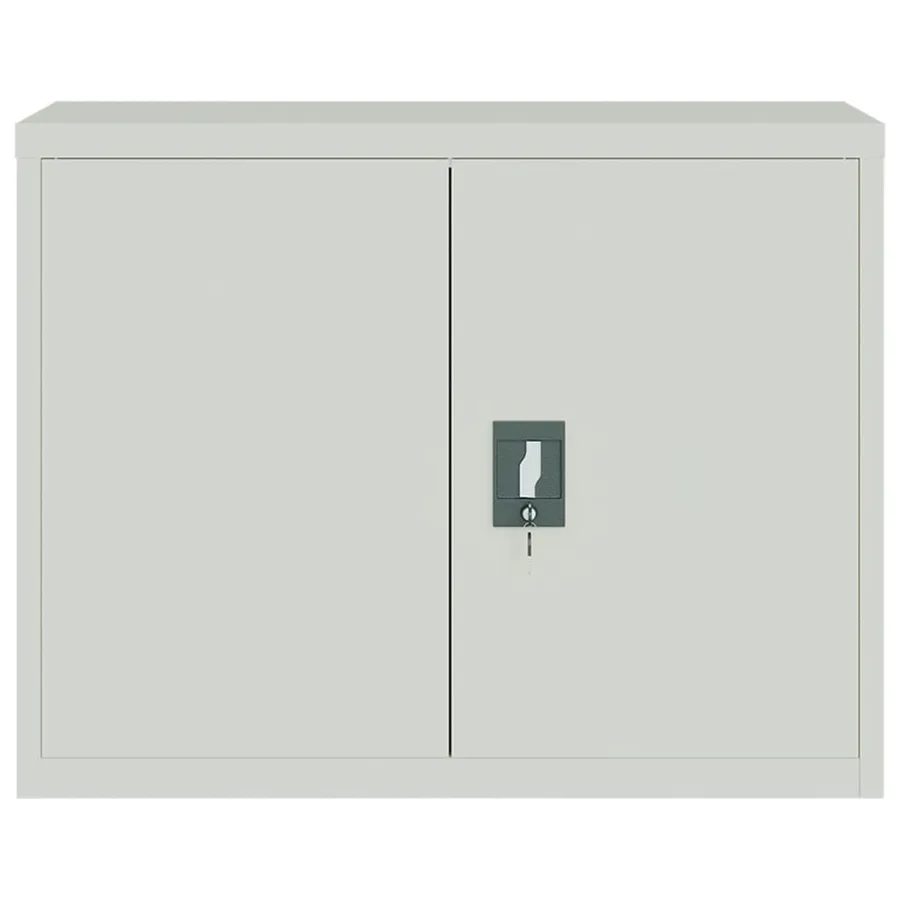 Classeur gris clair 90x40x110 cm acier - 8