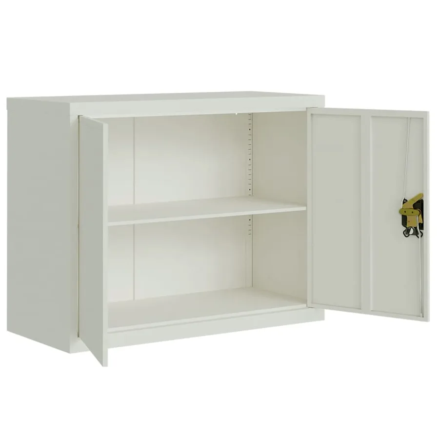 Classeur gris clair 90x40x110 cm acier - 9