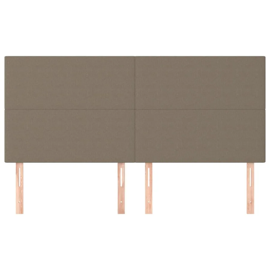 Tête de lit Taupe 180x5x118/128 cm Tissu - 3