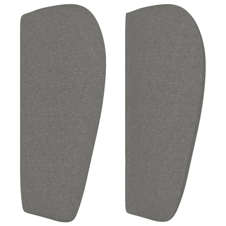 Tête de lit avec oreilles Gris foncé 183x23x78/88 cm Tissu - 4