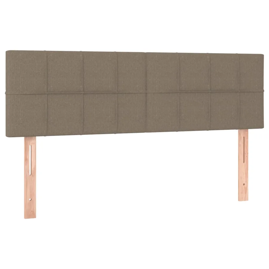 Sommier à lattes de lit avec matelas Taupe 140x190 cm Tissu - 6