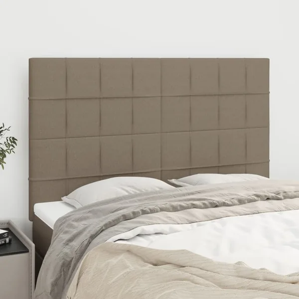 Tête de lit Taupe 144x5x118/128 cm Tissu