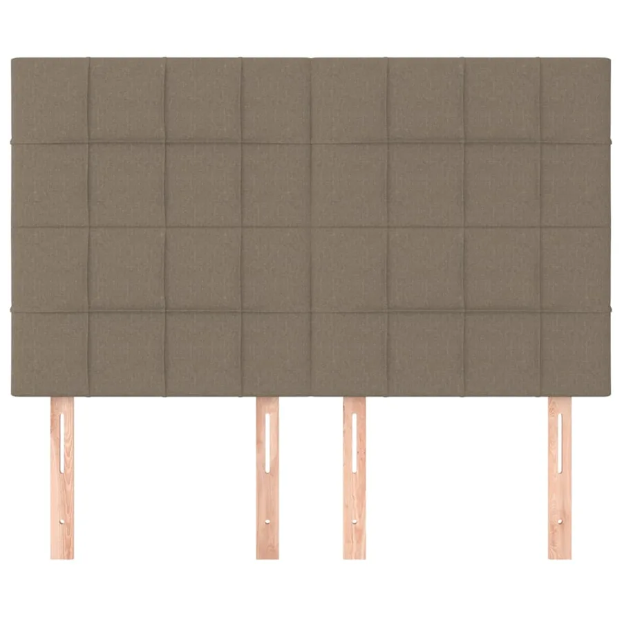 Tête de lit Taupe 144x5x118/128 cm Tissu - 3