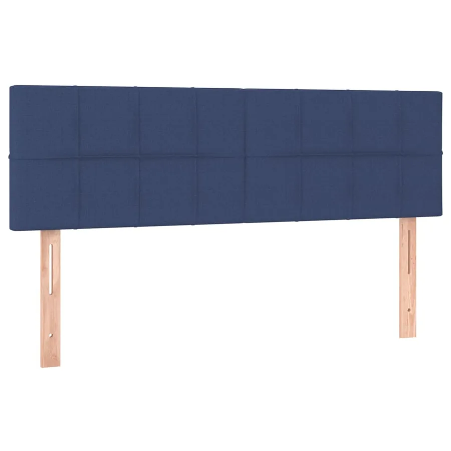 Sommier à lattes de lit avec matelas LED Bleu 140x190 cm Tissu - 7