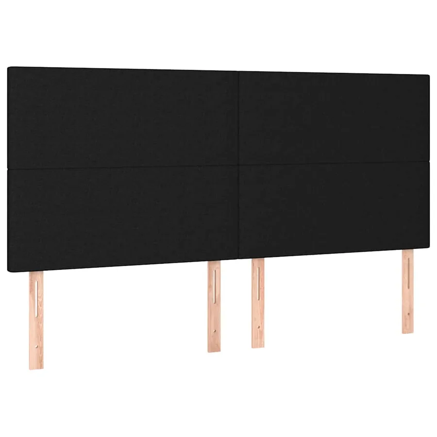 Cadre de lit sans matelas noir 180x200 cm tissu - 9