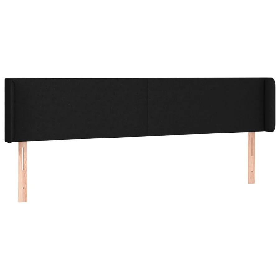 Tête de lit à LED Noir 183x16x78/88 cm Tissu - 3