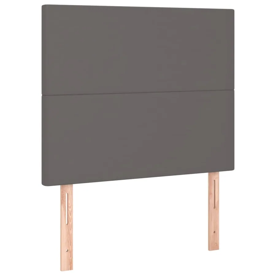 Sommier à lattes de lit avec matelas Gris 100x200 cm Similicuir - 5