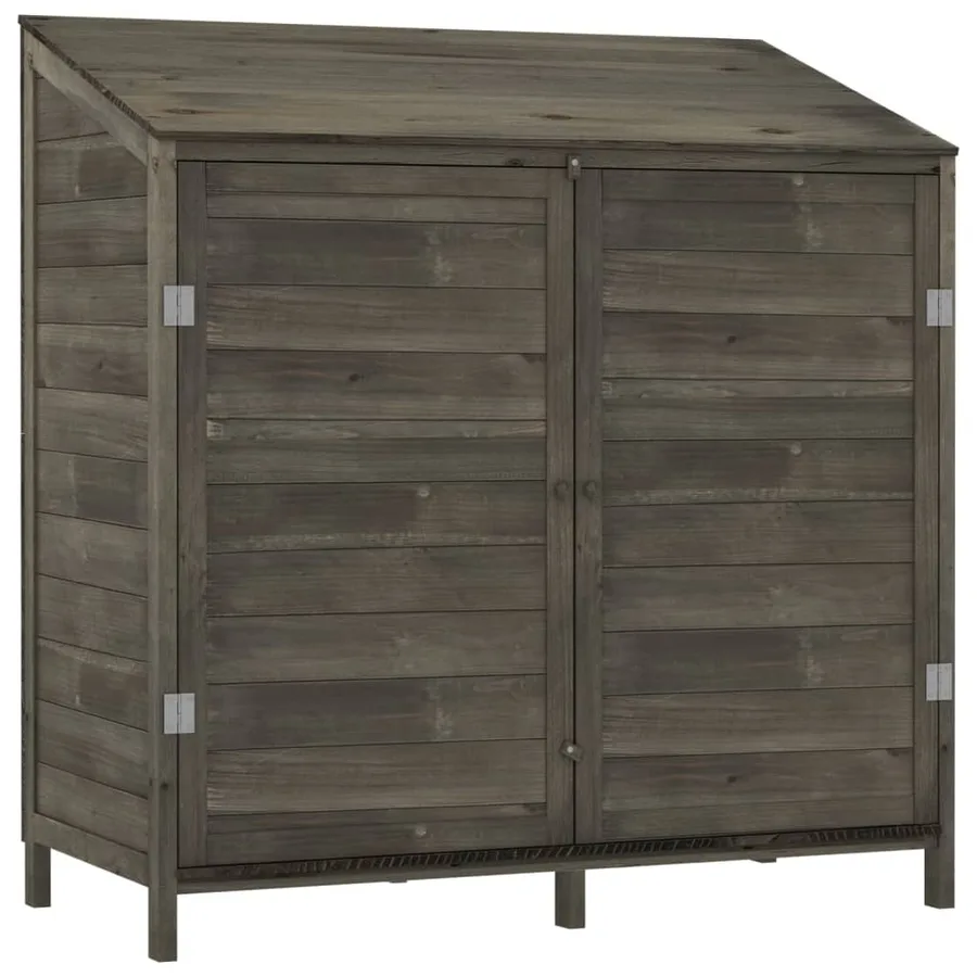 Remise de jardin Anthracite 102x52x112 cm Bois de sapin solide - 2