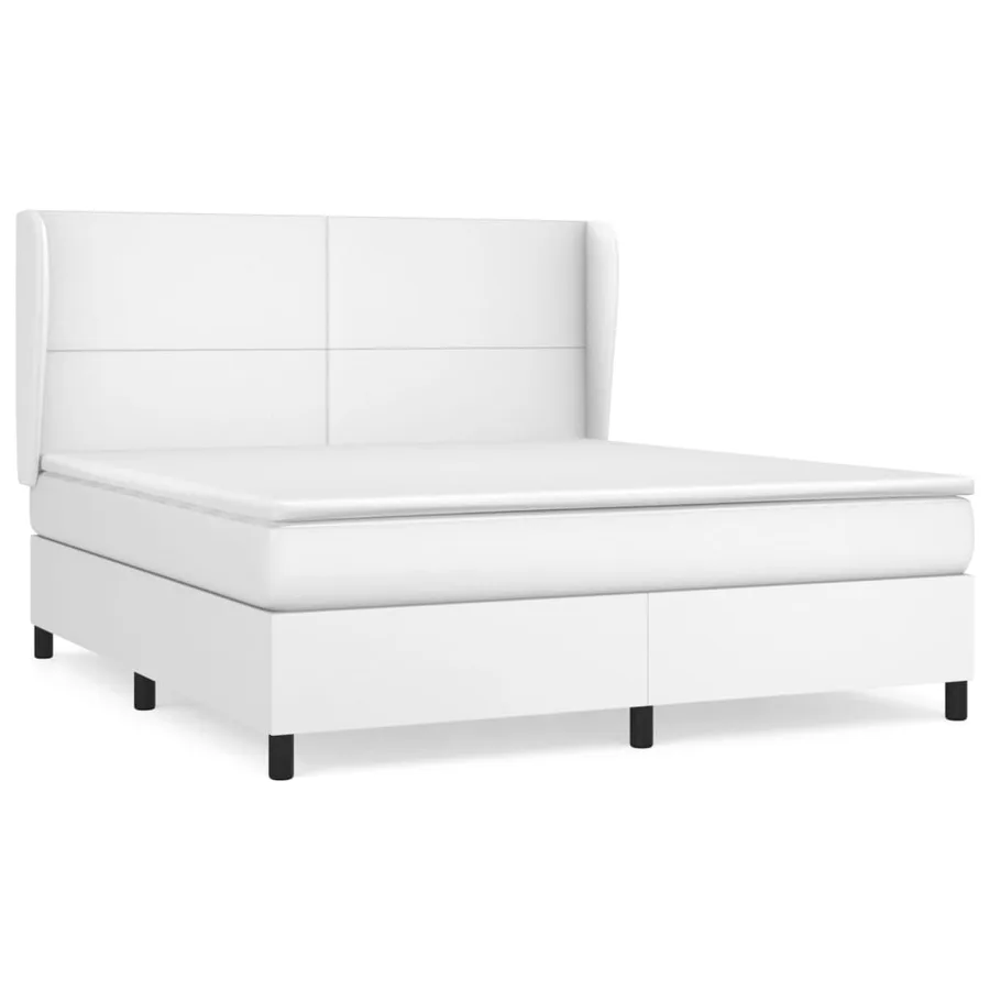 Sommier à lattes de lit avec matelas Blanc 180x200cm Similicuir - 2