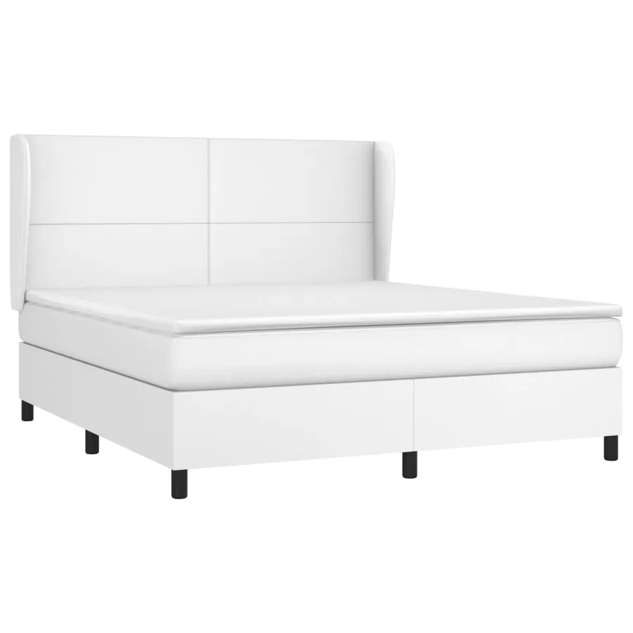 Sommier à lattes de lit avec matelas Blanc 180x200cm Similicuir - 3