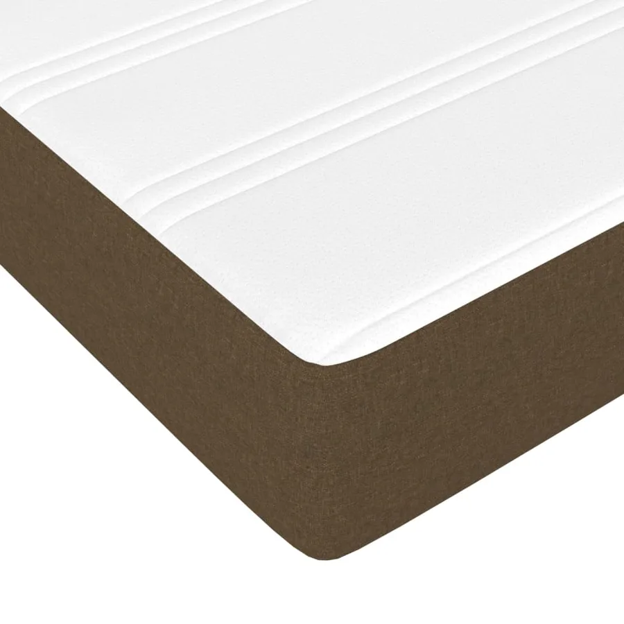 Sommier à lattes de lit avec matelas Marron foncé 100x200 cm - 8