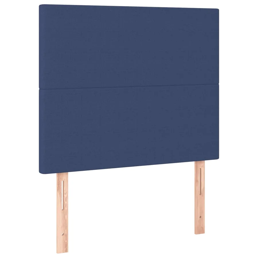 Cadre de lit sans matelas bleu 90x190 cm tissu - 9