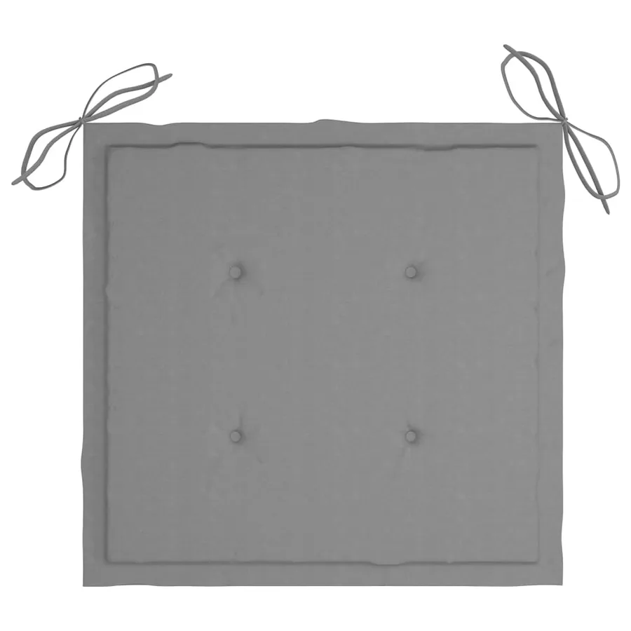 Chaises de jardin avec table à thé et coussins Acacia solide - 9