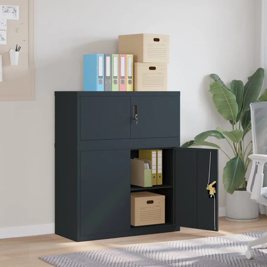 Classeur anthracite 90x40x110 cm acier