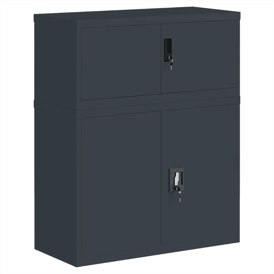 Classeur anthracite 90x40x110 cm acier - 2