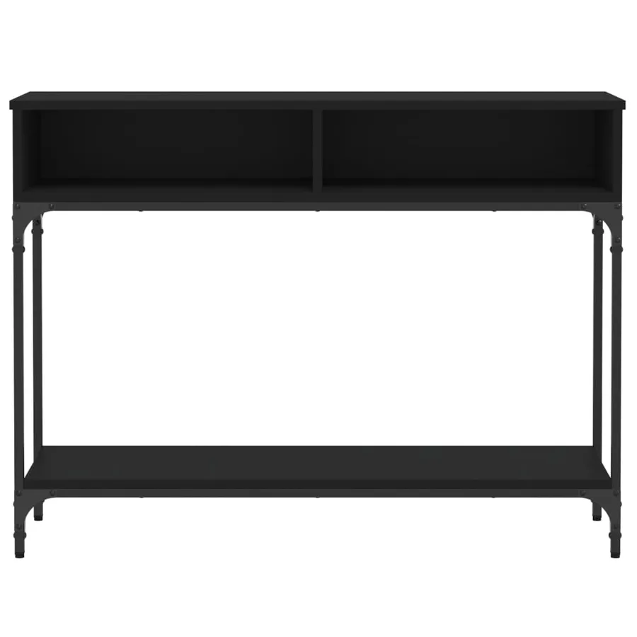 Table console noir 100x30,5x75 cm bois d'ingénierie - 5