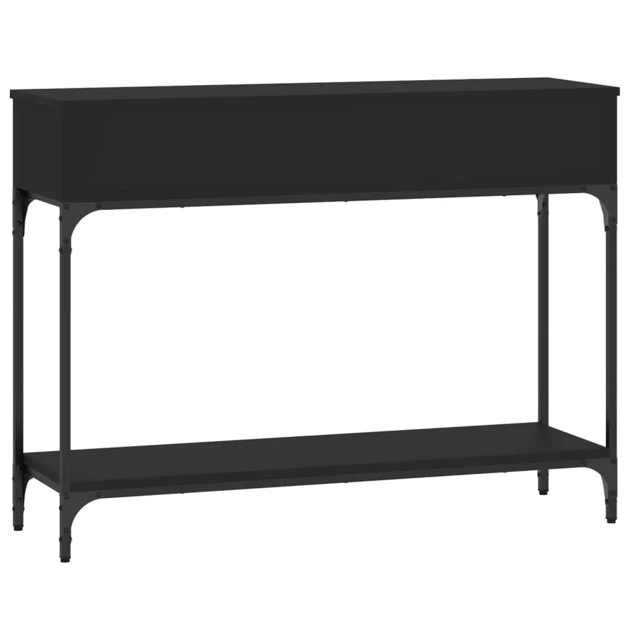 Table console noir 100x30,5x75 cm bois d'ingénierie - 6