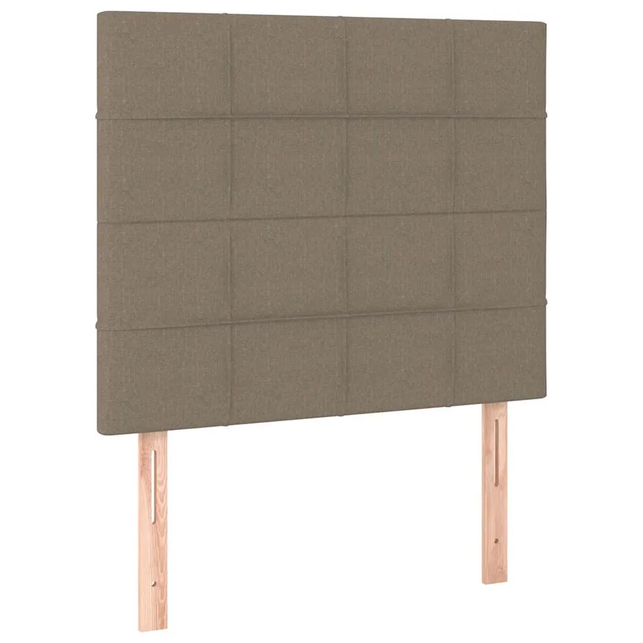Sommier à lattes de lit avec matelas Taupe 90x190 cm Tissu - 5