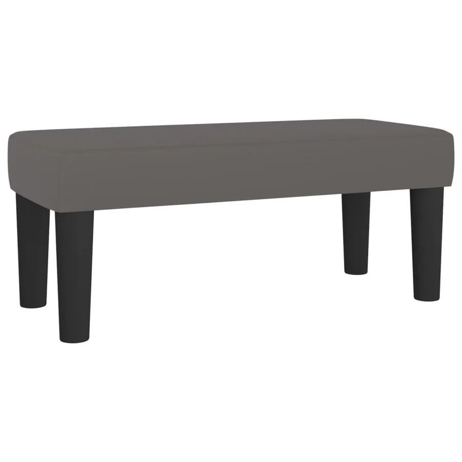 Sommier à lattes de lit avec matelas Gris 90x190 cm Similicuir - 7