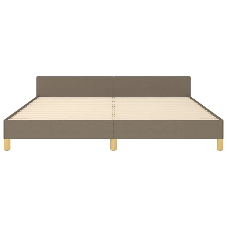 Cadre de lit sans matelas taupe 160x200 cm tissu - 6