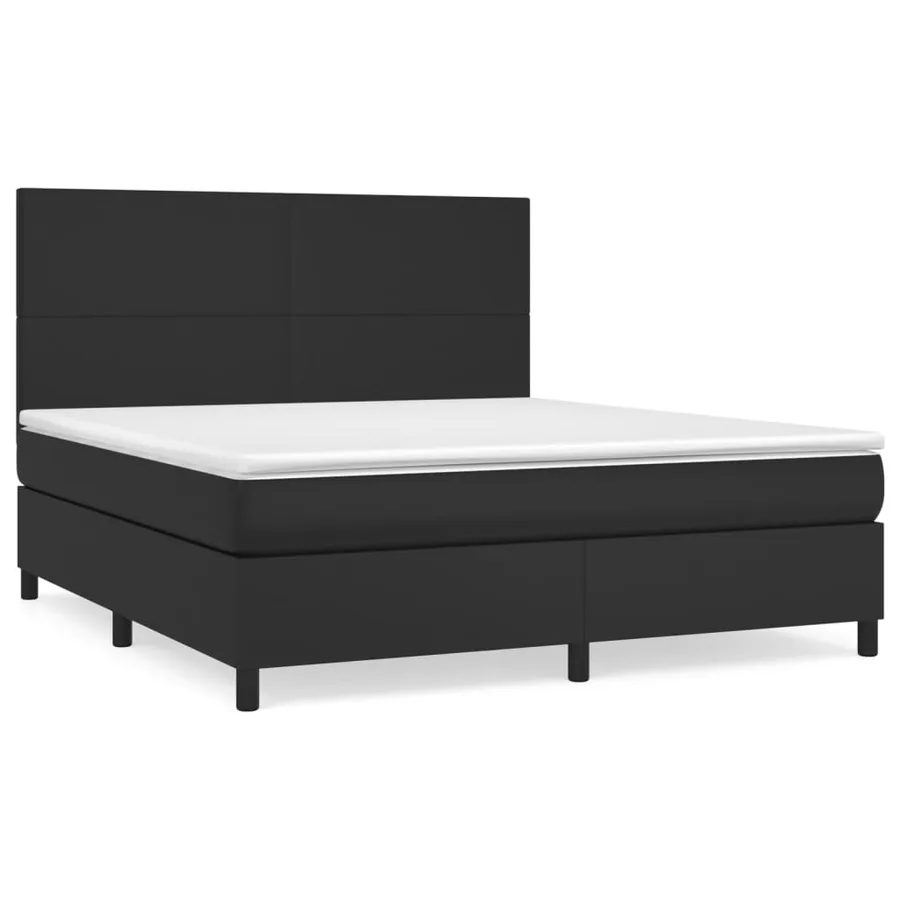 Sommier à lattes de lit avec matelas Noir 160x200 cm - 2