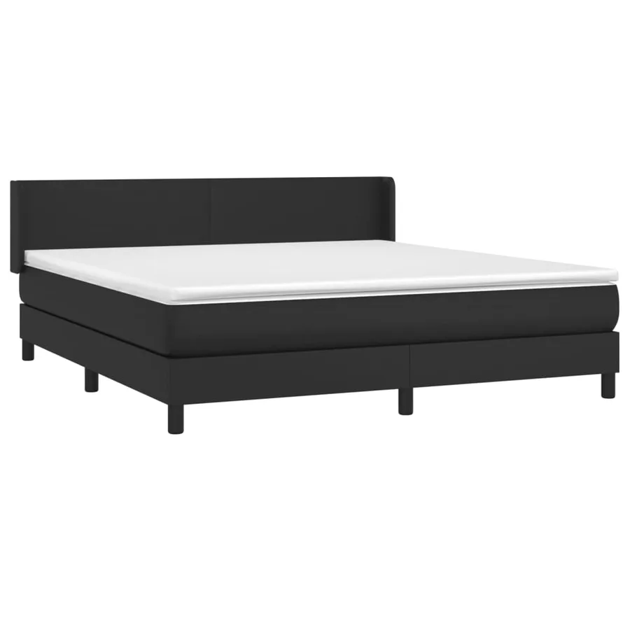 Sommier à lattes de lit avec matelas Noir 160x200 cm - 3