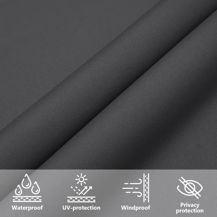 Voile de parasol tissu oxford rectangulaire 2x2,5 m anthracite - 7