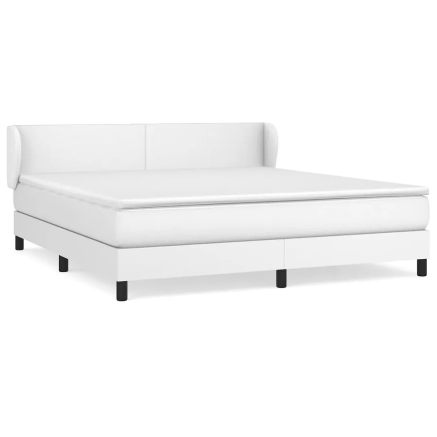 Sommier à lattes de lit avec matelas Blanc 160x200cm Similicuir - 2