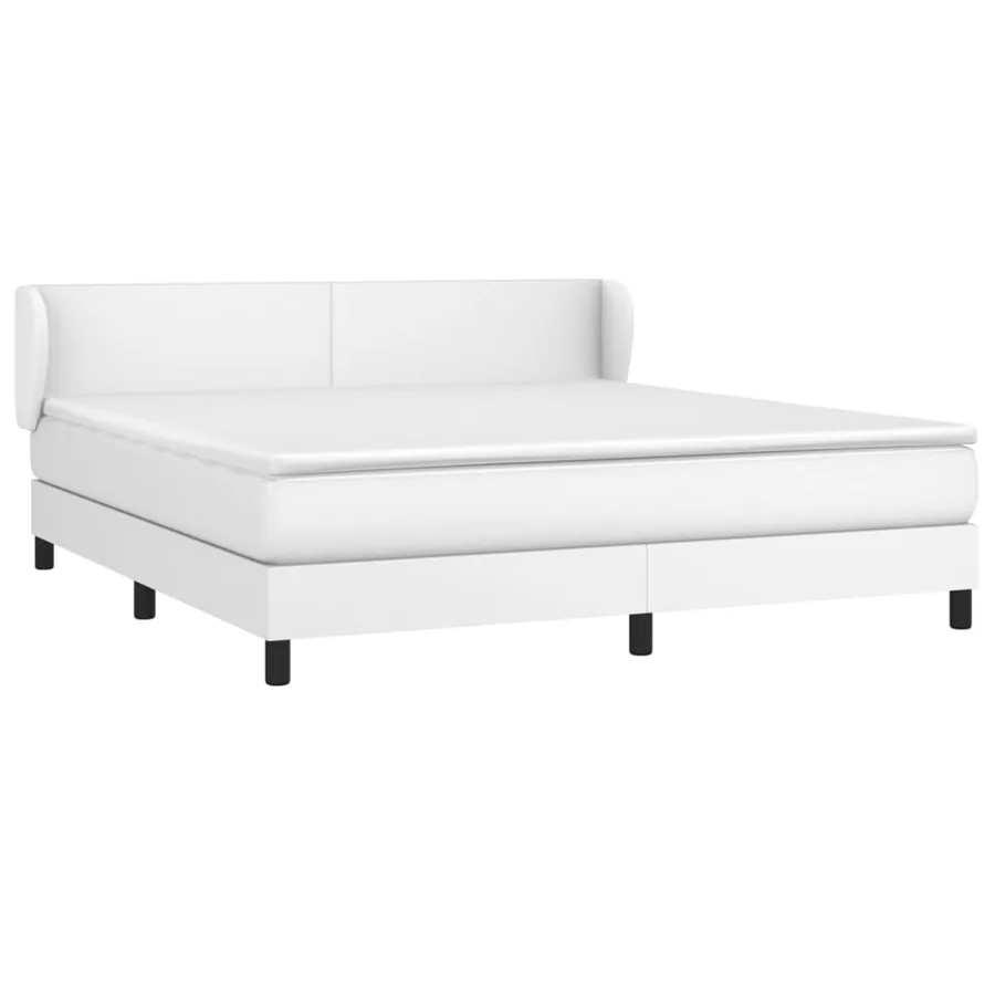 Sommier à lattes de lit avec matelas Blanc 160x200cm Similicuir - 3