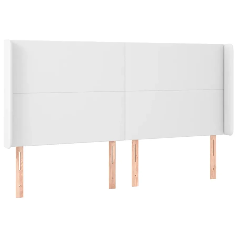 Tête de lit à LED Blanc 163x16x118/128 cm Similicuir - 3