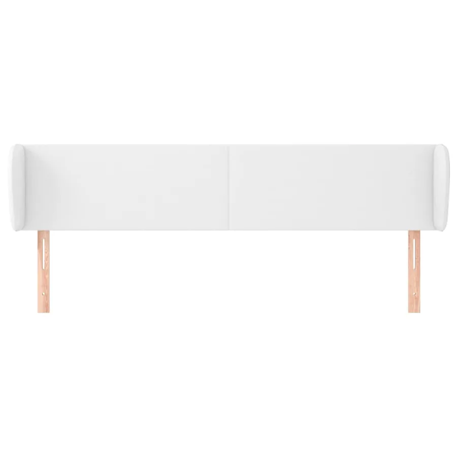 Tête de lit avec oreilles Blanc 163x23x78/88 cm Similicuir - 3