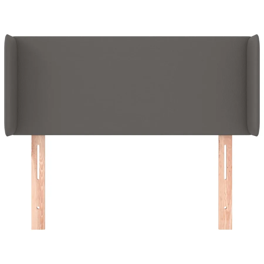 Tête de lit avec oreilles Gris 93x16x78/88 cm Similicuir - 3