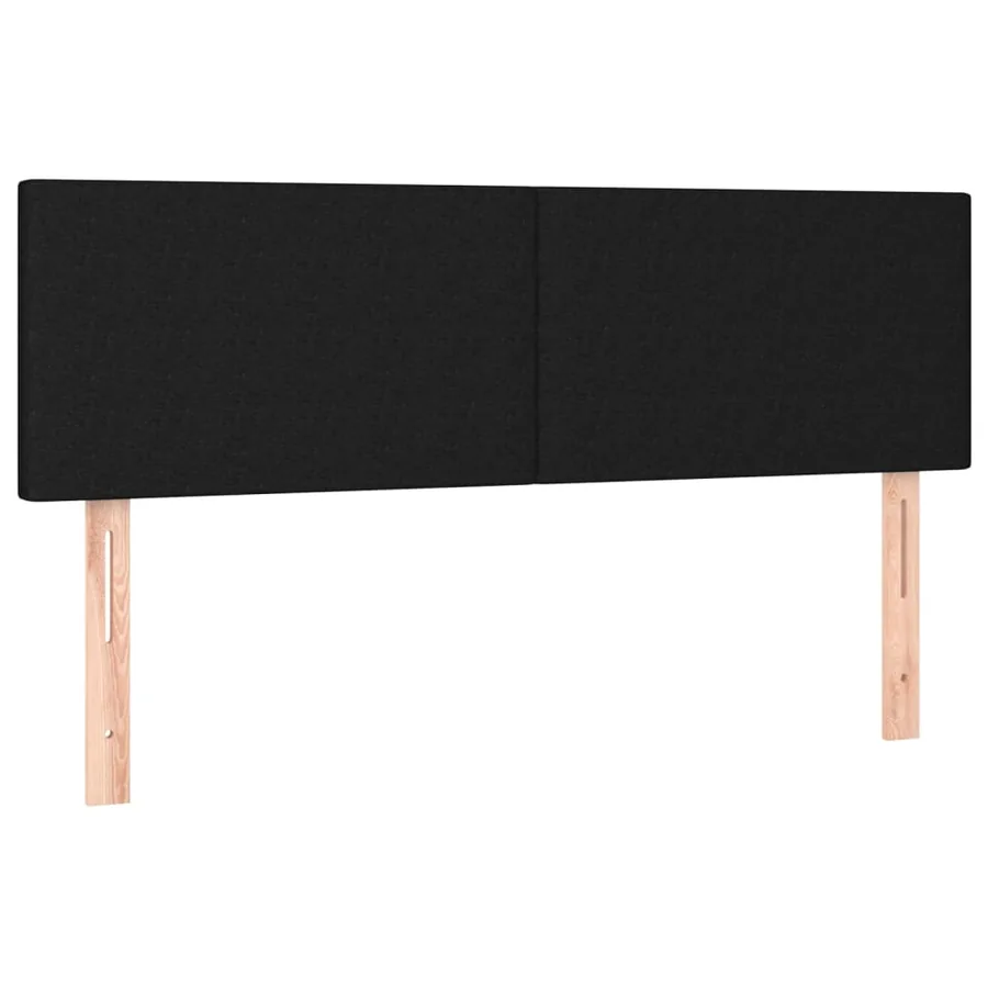 Sommier à lattes de lit avec matelas Noir 140x200 cm Tissu - 6
