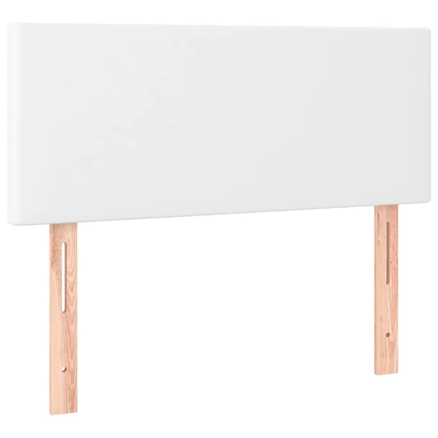 Sommier à lattes de lit avec matelas Blanc 90x200 cm Similicuir - 6
