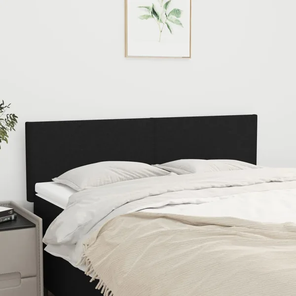 Têtes de lit Noir 144 x 5 x 78/88 cm Tissu