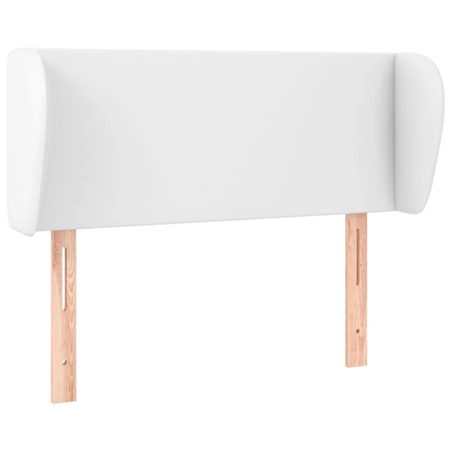 Tête de lit avec oreilles Blanc 83x23x78/88 cm Similicuir - 2