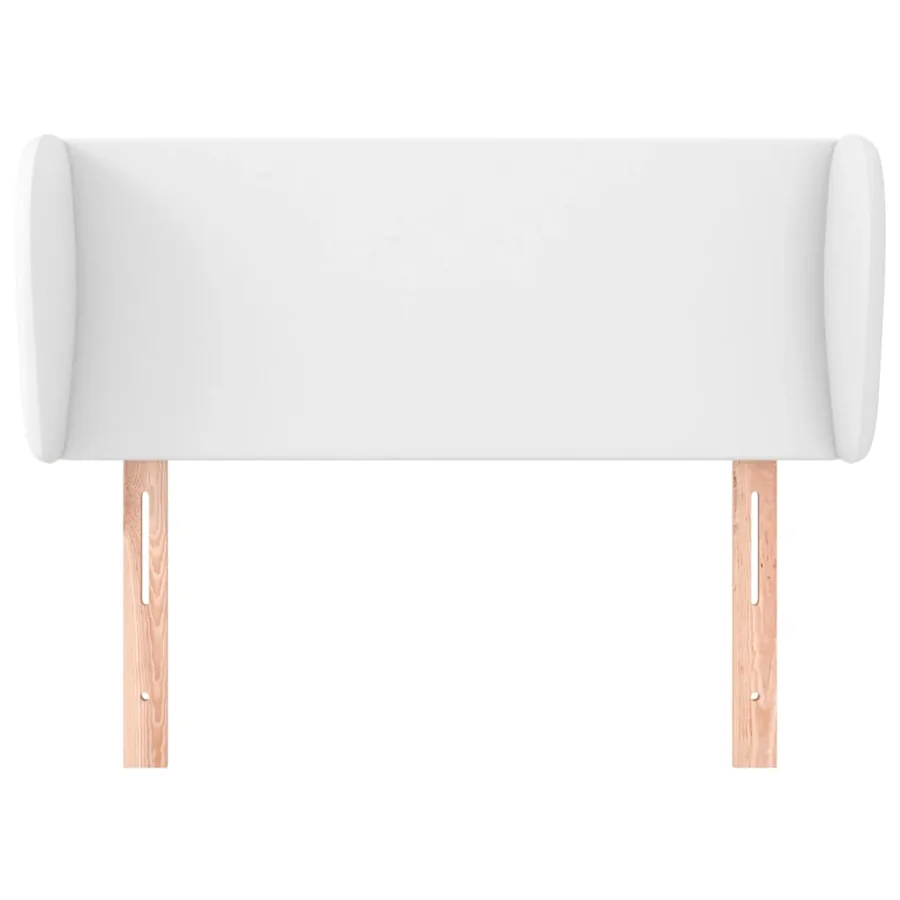 Tête de lit avec oreilles Blanc 83x23x78/88 cm Similicuir - 3