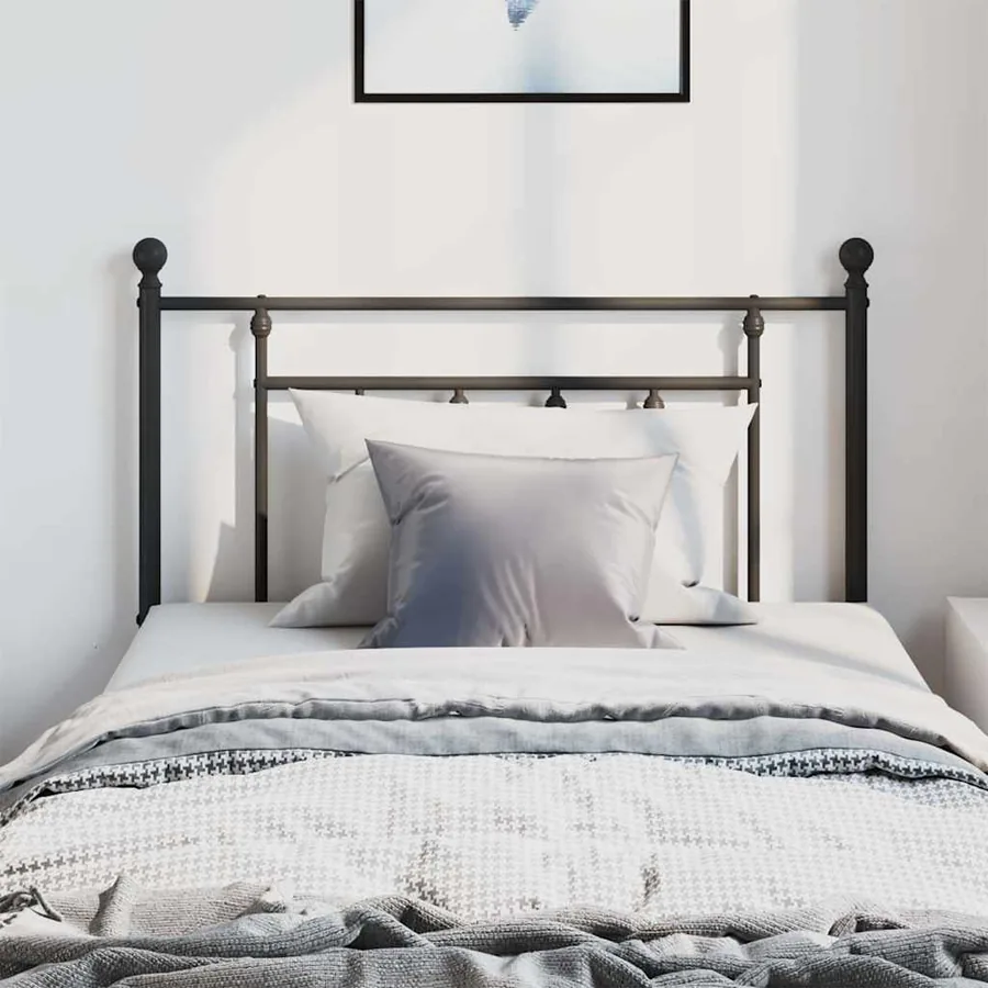 Tête de lit de remplacement métal noir 100 cm - 3