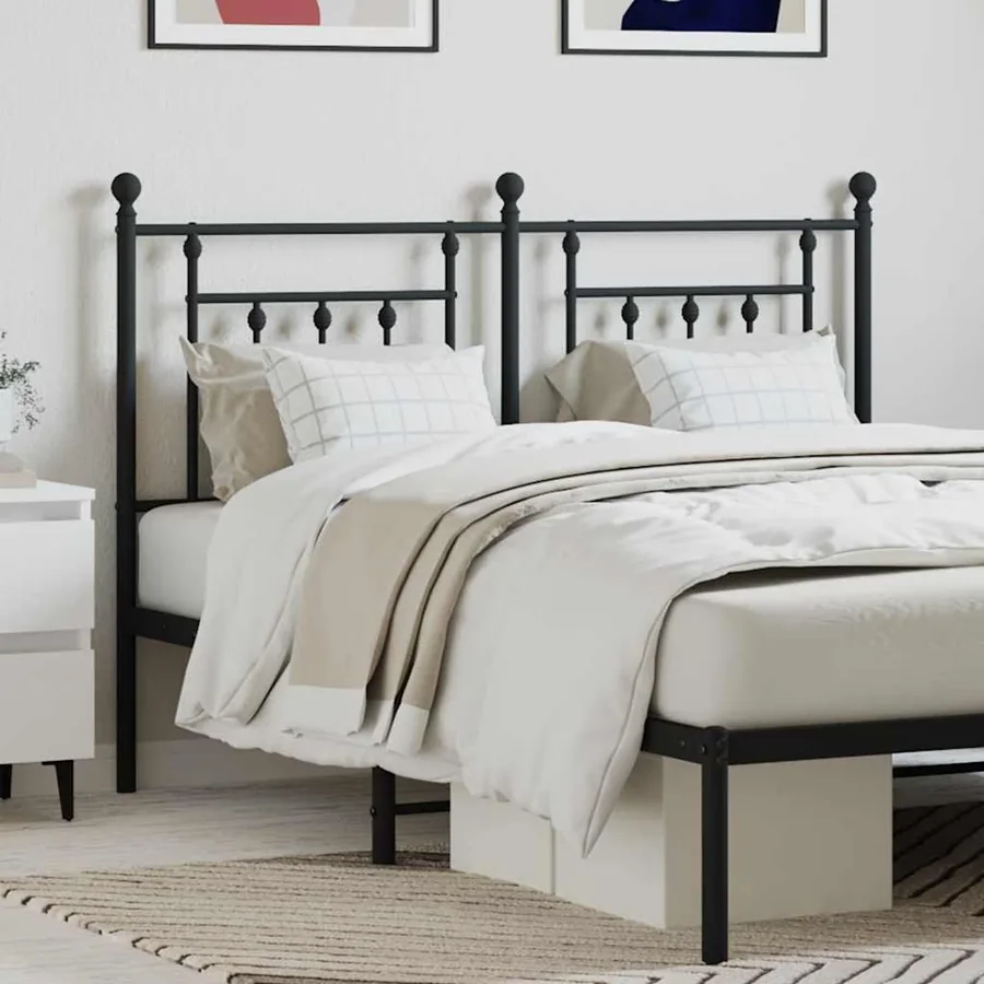 Tête de lit de remplacement métal noir 140 cm