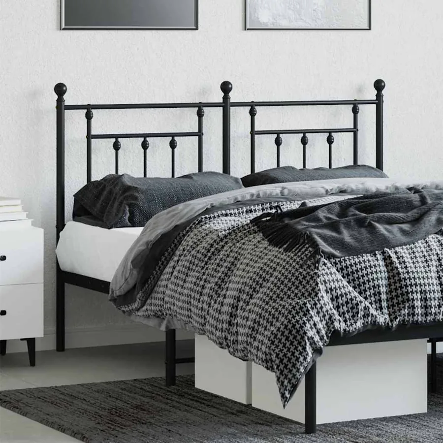 Tête de lit de remplacement métal noir 140 cm - 3