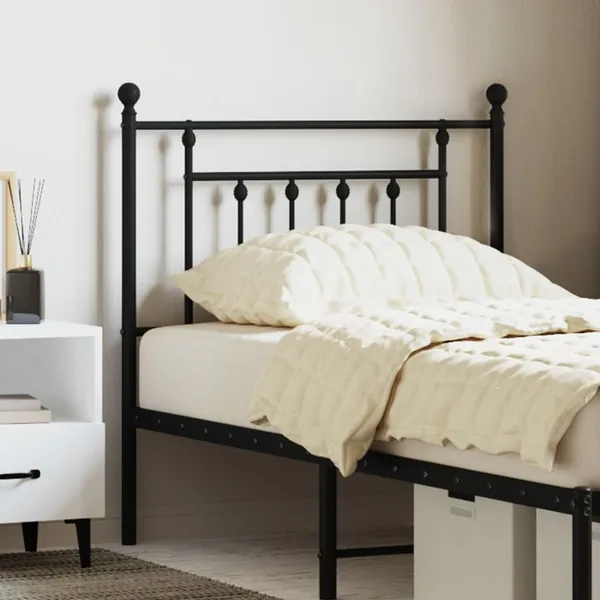 Tête de lit de remplacement métal noir 80 cm